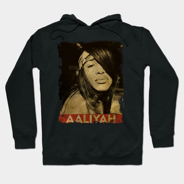 TEXTURE ART- Aaliyah - RETRO STYLE 1 Hoodie by ZiziVintage